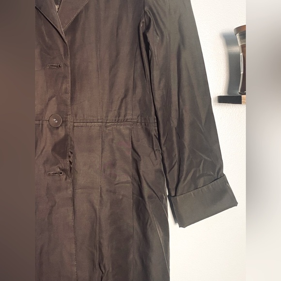 Super Nice Weatherproof Garment Company Chocolate Brown Swing Trench Coat, Small - Picture 4 of 12